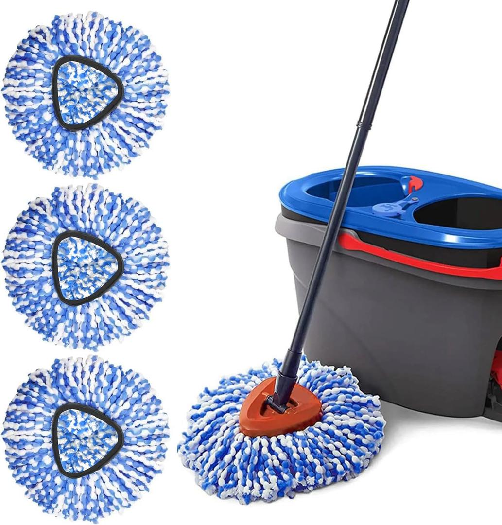 Spin Mop Replacement Heads Compatible with RinseClean 2 Tank Mop System,Microfiber Mop Refill Heads for Cleaning All Hard-surfaced Floor