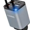 Flexino Retractable Car Charger for iPhone 16, 69W Fast Charging Car Charger USB C, Car Chargers with 2 Retractable Cords 2.6ft, Car Adapter for iPhone 16/15/14/13/12 Series, Galaxy (Grey)