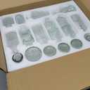 Brajttt Glass Bud Vase Set of 32 pcs,Bud Vases in Bulk,Small Vases for Centerpieces, Mini Flower Vase Bulk for Rustic Wedding Home Table Decorations (Clear)