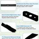 IWIWE 21 Inch Lawn Mower Blade, Replacement Blade Compatible with Greenworks 21" Deck Mower, Replaces MO48L4422, MO40L4413, MO40L03, C3208101 (1 Pack)