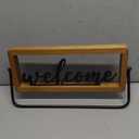 NIKKY HOME Wooden Welcome Sign, Rustic Table Signs Freestanding Word Sign Decorative Cutout Welcome Letters Sign for Home Ornament Entryway Living Room Indoor Decor