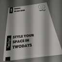 TwoDays Floral Silhouette Cat Wall Art, Cute Botanical Flower poster, Minimalist Abstract Boho Pictures Room Decor, Gift for Cat Lovers (12" X 16", UNFRAMED)