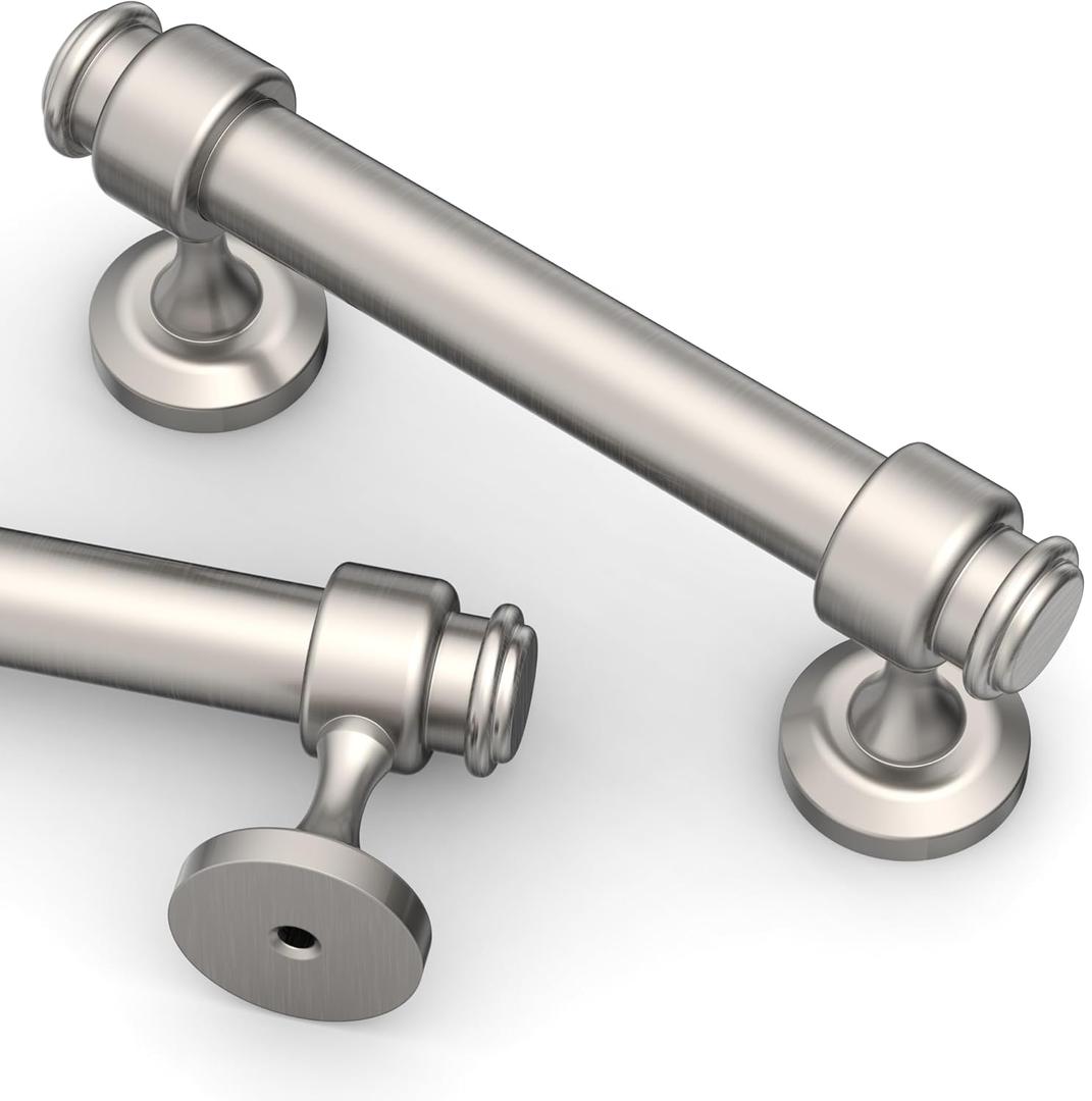 Asidrama 10 Pack 3 Inch(76mm) Brushed Satin Nickel Kitchen Cabinet Handles, Cabinet Pulls Kitchen Cabinet Hardware for Cupboard Drawer Pulls
