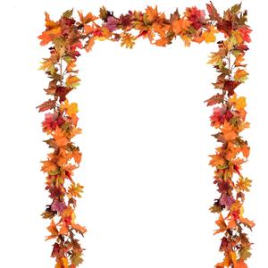 Fall Garland Maple Leaf Clearance,Piece Hanging Vine Artificial Autumn Garland Thanksgiving Decor for Home Wedding Fireplace Party Christmas (Multicolor)
