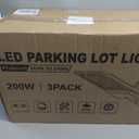 YXL LED Parking Lot Light, 200W LED Shoebox Light with Dusk to Dawn Photocell,28000LM 5000K Daylight Slipfitter Mount, IP65 Waterproof, LED Area Light for Parking Lot Sports Stadium, 3 Pack