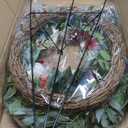 Cemetery Wreaths Decoration - Headstone Wreaths with Rose Camellia Daisy for Graves on 30 inch Tall Easel Stand, Spring Wreath for Front Door Decoration