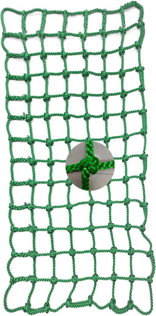 Heavy-Duty Climbing Net for Kids & Adults 600lb Capacity, (3ft-6ft), Premium Polyester Rope with 0.47" Thickness Safety Net for Playgrounds, Balconies
