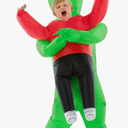 Morph Kids Red Inflatable Alien Costume, Blow Up Alien Outfit, Boys Halloween Costume, Halloween Costumes for Kids