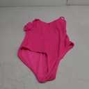 Women’s Textured One Piece Bathing Suit with High Cut Leg and Adjustable Pink, Size: M