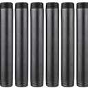 Niubid 10 Pack 1 Inches x 8 ​Inches Black Malleable Steel Nipples Fitting, DIY Steampunk Industrial Vintage Style