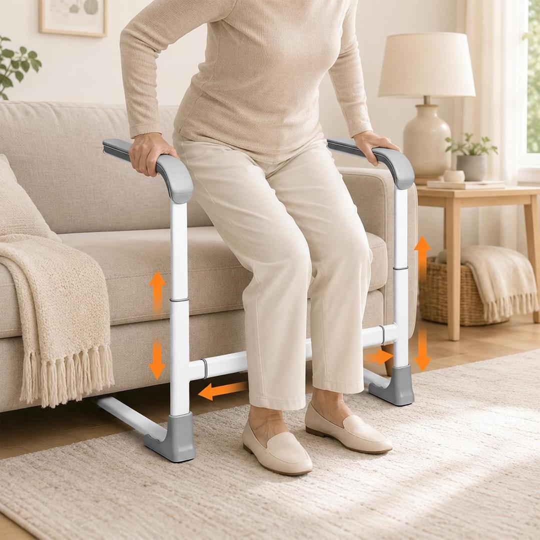 Couch Assist for Elderly- Adjustable Height/Width, 350LBS Cap, Non-Slip Handle