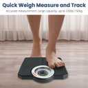 TIPRE Analog Scale for Body Weight, Mechanical Bathroom Scale, Analog Scale for Body Weight, 150kg/330lb, Dial Scale with Wider and Thicker Anti-Slip Platform, Simple Calibration, No Required Battery