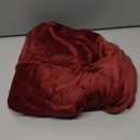 HFCNMY Ottoman Cover Rectangle, Stretch Velvet Slipcovers Rectangle Thick Covers Slipcover for Ottomans Soft Foot Stool with Elastic Bottom Red Large (ASMFDT20230725-20)