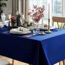 Pureegg Plastic Table Cloth Disposable 8 Pack, 54 x 108 Inch Table Cloths, Graduation Decorations Class of 2026, Graduation Party, Tablecloths, Rectangle, Plastic Cover, Leakproof & Sturdy, Navy Blue