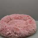 rabbitgoo Cat Beds for Indoor Cats, 20 inches Cat Bed Machine Washable, Fluffy Round Pet Bed Non-Slip, Calming Soft Plush Donut Cuddler Cushion Self Warming for Small Dogs Kittens, Light Pink, Medium (20"L x 20"W x 4.7"Th)