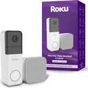 Roku Smart Home Wired Video Doorbell & Chime - 1080p HD Night Vision Ultrawide View Doorbell Camera with Motion & Sound Detection, 2-Way Audio & Works with Alexa & Google, 90-Day Subscription Included