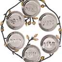 EMANUEL Yair Passover Seder Plate 14 inch Sculpted Pomegranate Branch with Gold Accents. Pesach Dish Judaica Gift