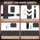 Stainless Steel Band and Case Compatible with Samsung Galaxy Watch 8 Band 44mm 40mm, Business Metal Chain Link Bracelet Strap with Hard PC Cover for Samsung Watch 8 40mm 44mm Men Women
