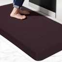 UKISS 9/10"" Extra Thick Cushioned Anti Fatigue Kitchen Mat, Waterproof High Density Foam Standing Desk Mat, Non-Slip Ergonomic Comfort Mat for Kitchen, Office,Workstation Black (Brown, 20" X 39")