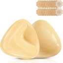 Double Sided Sticky Bra Inserts Reusable Push Up Lift Self Adhesive Bra Pads for Bikini Swimsuit Sports Strapless Bra (X-Small, Skin Tone)