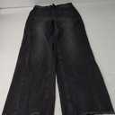 Sidefeel Women's Capri Jeans High Waisted Wide Leg Stretchy Raw Hem Side Seam Zimbaplatinum Denim Pants Size 12