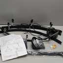 53 Inch Black Extra Large Wagon Wheel Chandelier, 20-Lights Farmhouse Industrial Round High Ceiling Pendant Light Adjustable Chain for Outdoor Porch,Foyer,Dining Room, Living Room