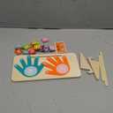 Montessori Math Learning Toys for Toddlers 3-5, Double-Sided Finger Counting & Number Tracing Board, Preschool Educational Wood Number Blocks Toys for Kids 2-4, Math Manipulates, Girl Boy Gift 5-7