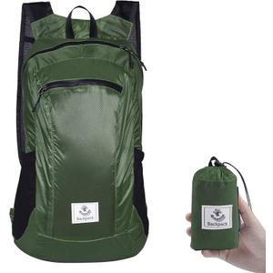 4Monster Hiking Daypack, Water Resistant Lightweight Packable Backpack for Travel Camping Outdoor (16L, Silver)
