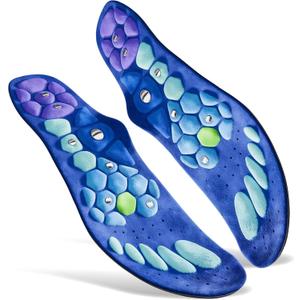 AcuStep Acupressure Shoe Insoles for Men & Women - Unisex Orthopedic Foot Inserts - Natural Foot Support Massaging Insole - Orthotic Insoles Help with Discomfort, Fatigue, Circulation - Small
