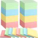 Thenshop 24 Sets Full Adhesive Sticky Notes 3x3 Inches Sticky Notes Adhesive Memo Self-Stick Pads Back to School Supplies Easy to Post for Teacher Coworkers Office 80 Sheets/pad(Colorful,Unlined)