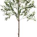 Olive Tree, 6FT Tall Faux Olive Tree with Lights Moss and Planter, Olive Trees Artificial Indoor with Realistic Wood Trunk and Lifelike Fruits, Fake Olive Tree for Home Office Living Room Decor