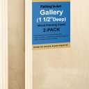Falling in Art 2 Pack Unfinished Wooden Canvas Panels, 10x20 Gallery Birch Wood Panels Kit, 1 1/2" Deep Art Cradle Boards for Acrylic Painting, Pouring and Burning