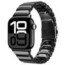 V-MORO Resin Band Compatible with Series 7/8/9/10 Apple Watch Bands 41mm/40mm/38mm/42mm Fashion Strap for iWatch Series 6/5/4/3/2/1/SE Lightweight Bracelet Wristband Women (Classic Black)