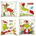 Christmas Pillow Covers 18x18 Navidad Throw Pillow Cases Winter Xmas Decor Merry Christmas Decorations for Home