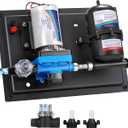 12V RV Water Pump 5.5GPM 55PSI with 0.75L Accumulator Tank, Max 125PSI Self-Priming Diaphragm Pressure Pump System for RV Camper, Boat, Kitchen, Bathroom, Home Water Pump System