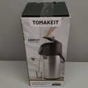 TOMAKEIT Airpot Coffee Dispenser Thermal with Pump,3L/102 Oz Insulated Stainless Steel Large Airpot Coffee Carafe Lever Action for Hot/Cold Water,Thermal Carafe for Hot Cocoa for Parties