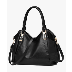 Women Barrel Handbags Fashion Satchel Bags Top Handle Shoulder Purses Vegan Leather Work Tote (Buffalo Black)