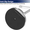 STWWO Hand Towel Holder, Stainless Steel Towel Holder Stand for Bathroom, Kitchen Countertop, T-Shaped Hand Towel Rack Stand, Brushed Nickel