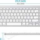 OMOTON Wired Keyboard Compatible with Mac, with Dual Interface (USB and Type-C), Numeric Keypad Compatible with MacBook Pro/Air, iMac, Mac mini/Pro Laptop, Silver