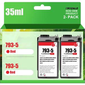 Compatible SL-793-5 Ink Cartridge Red 35ml Replacement for Pitney Bowes 793-5 Ink Cartridge for DM100, DM200 and SendPro C and SendPro+ (2 Red) Compatible SL-793-5 Ink Cartridge Red 35ml Replacement for Pitney Bowes 793-5 Ink Cartridge for DM100, DM200 and SendPro C and SendPro+ (2 Red)