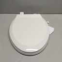 Delta Faucet Morgan Elongated Slow-Close White Toilet Seat with Non-Slip Seat Bumpers, White 811903-WH