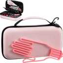 Golf Glove Holder Case with Glove Shaper, Pink Protective Hard Shell Accessory Case, Golf Gift for Woman, for Tees, Ball Markers, Phone, Divot Tool and Accessories