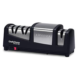 Chef’s Choice 290 Knife Sharpeners AngleSelect Hybrid 15 and 20-Degree Diamond Hone, 3-Stage, Black