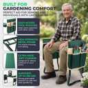 Garden Kneeler and Seat, Foldable Stool for Seniors with 2 Tool Pouches