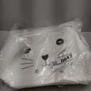 Zopeal Cat Basket Storage Woven Organizer with Ears Easter Decorative Pet Toy Cute Cotton Rope Basket for Gift Cat Dog Toy Bin Nursery Room(13.7 x 7.8 Inch,White)