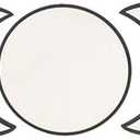 5 Pcs Moon Phase Mirror Set, Acrylic Wall Decorative Mirror Wooden Frame Moon Phase Mirror Home Decor Wall Hanging Mirror for Home Living Room Bedroom Decor (Black)