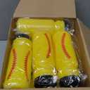 Nitial 20 Pack Softball Squeeze Water Bottle Bulk 20 oz Sports Bottle with Pull Top Lid Plastic Reusable Gifts Tumbler for Sports Travel Gym Party Supplies (Yellow)
