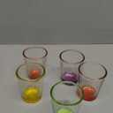 5Pack Heavy Base Shot Glasses Set, 1.6 oz Colorful Shot Bulk, Clear Shot Glass