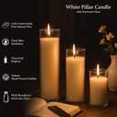 36 PCS Pillar White Candles in Glass,Hurricane Candles,Wedding Cylinder Candle,3 Different Lengths 2 x 3/6/8 Inch (12 Each),Creating an Atmosphere Suitable for Various Outdoor Activities.