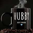 Fatbaby Hubby Wifey Est 2026 Couple Coffee Mug, Bridal Shower Engagement Wedding Anniversary Valentines Day Gifts For Couples Newlywed Husband Wife His Her Tea Cup 11 OZ